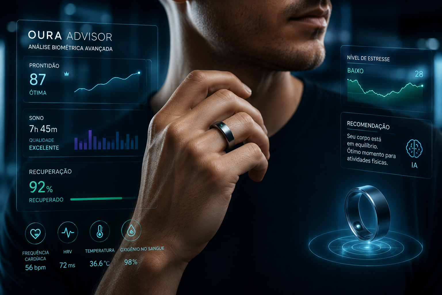 Oura Advisor: como o anel inteligente com IA e biometria pode revolucionar a saúde digital